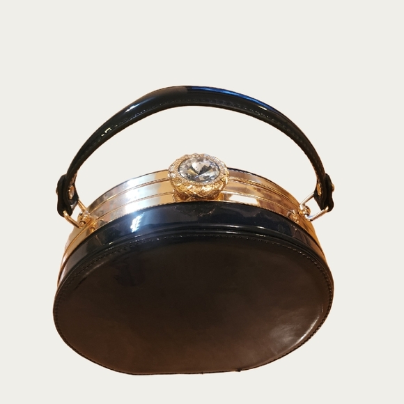 Elegant Midnight Blue and Gold Women's Evening Bag  EUC - Picture 3 of 17